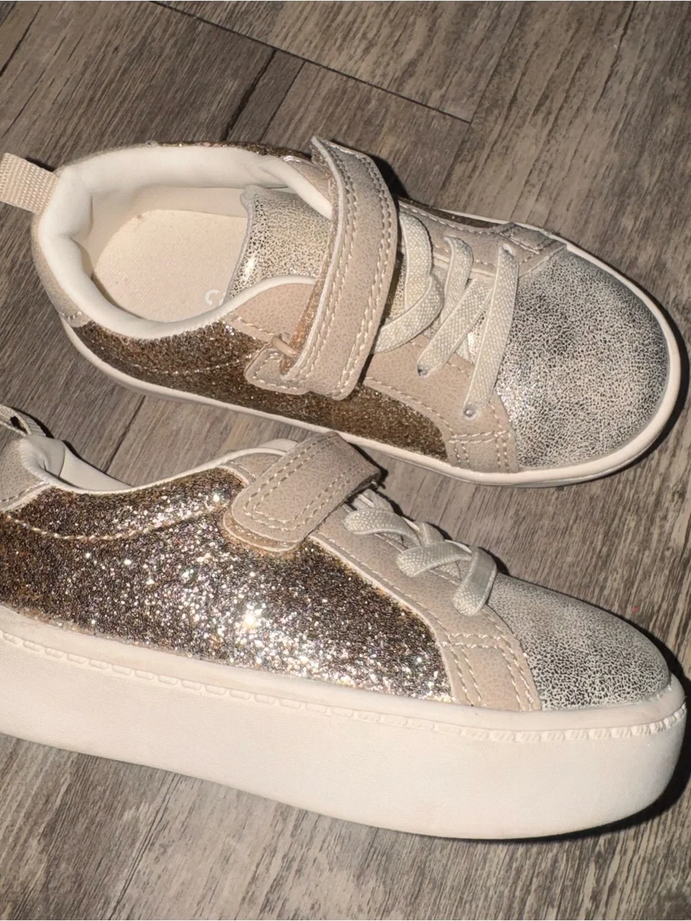 Carter's Glitter Slip-On Sneakers - Gold